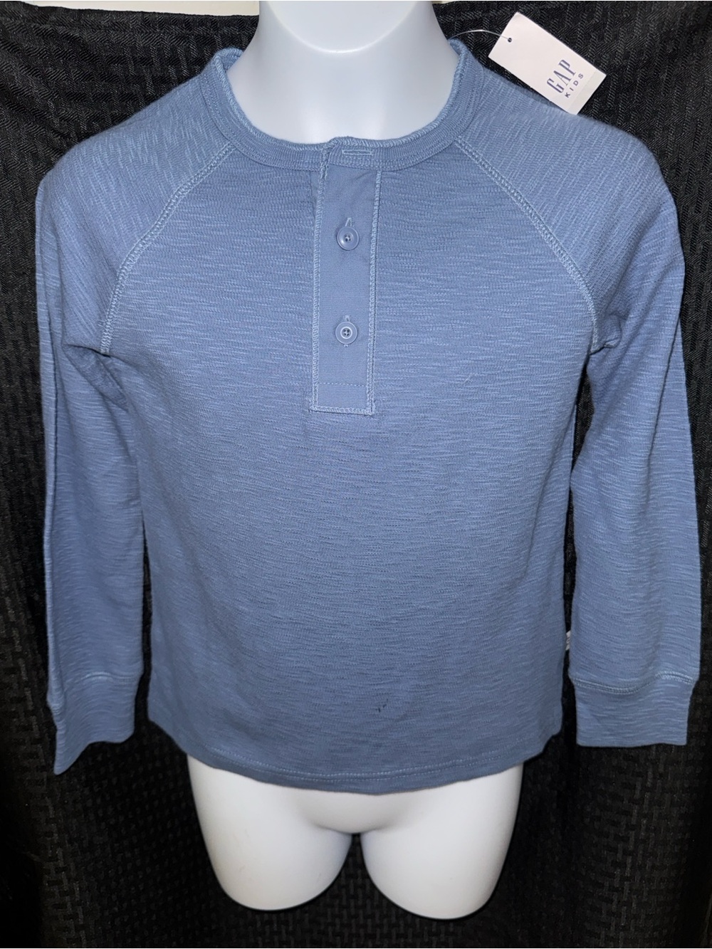 GAP Kids Light Blue Henley Long Sleeve